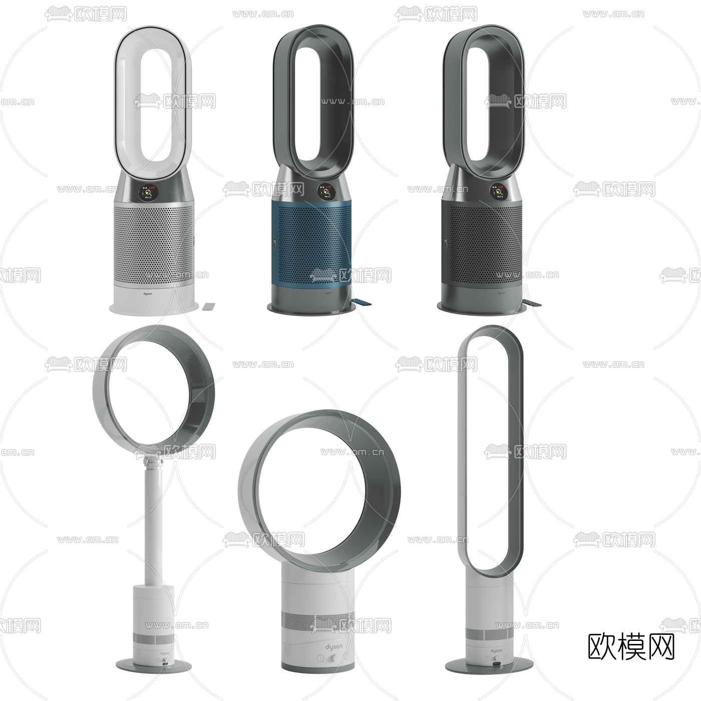 现代戴森电风扇3d模型