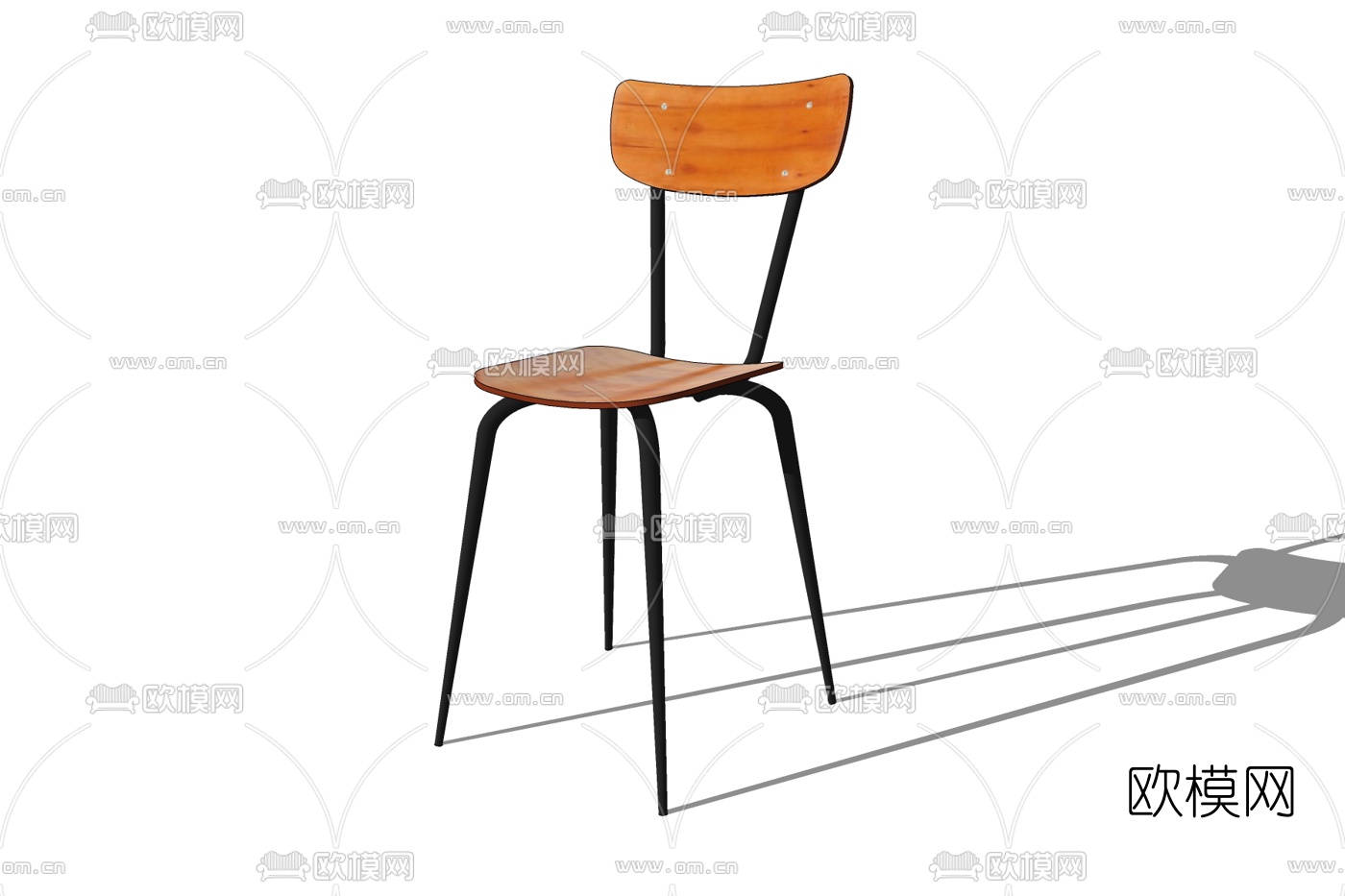 工业风铁艺单椅su模型下载