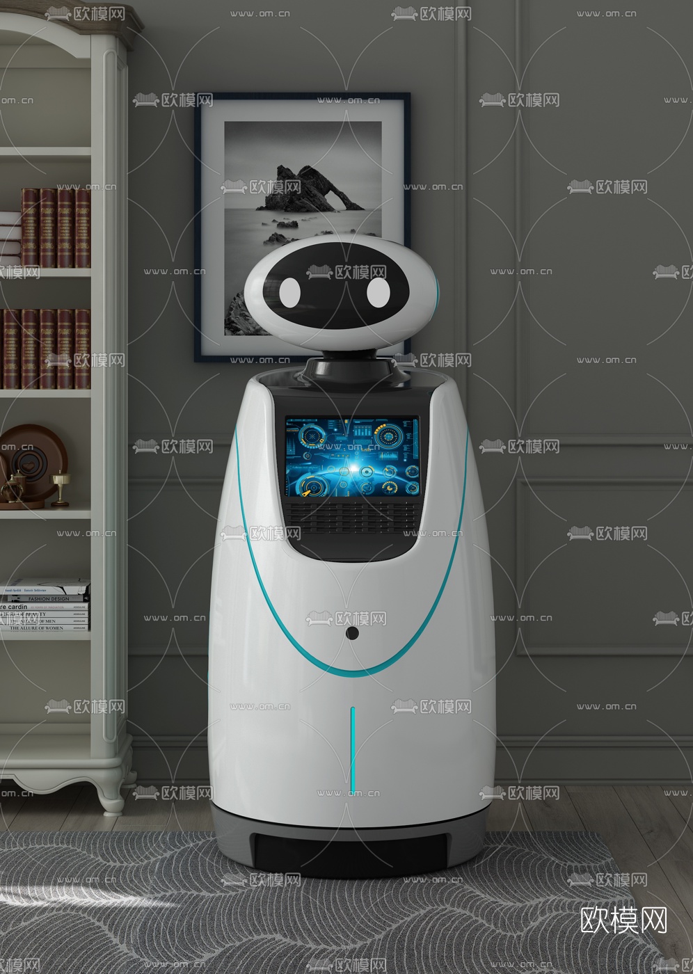 现代智能机器人3d模型
