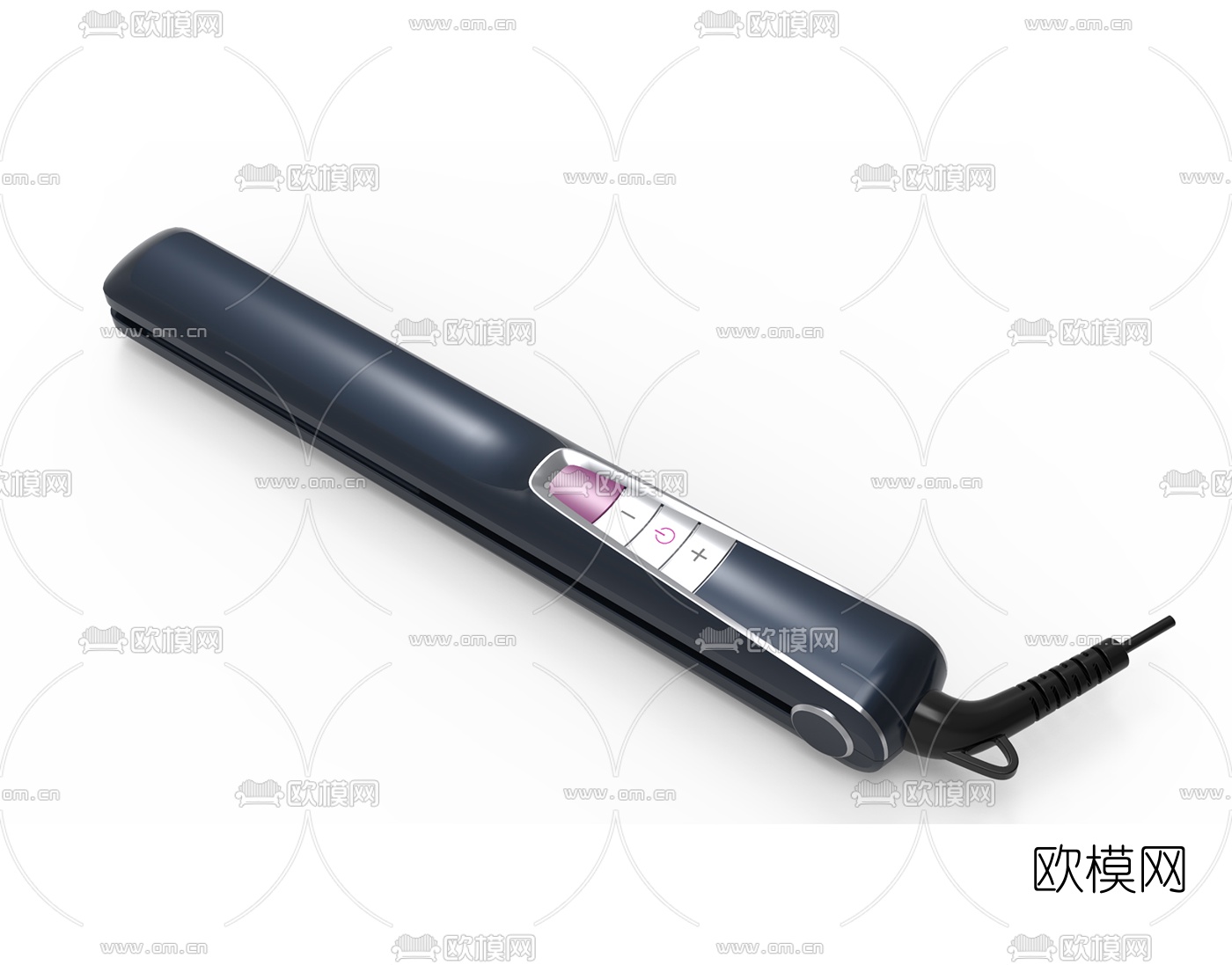现代直板夹直发梳3d模型下载