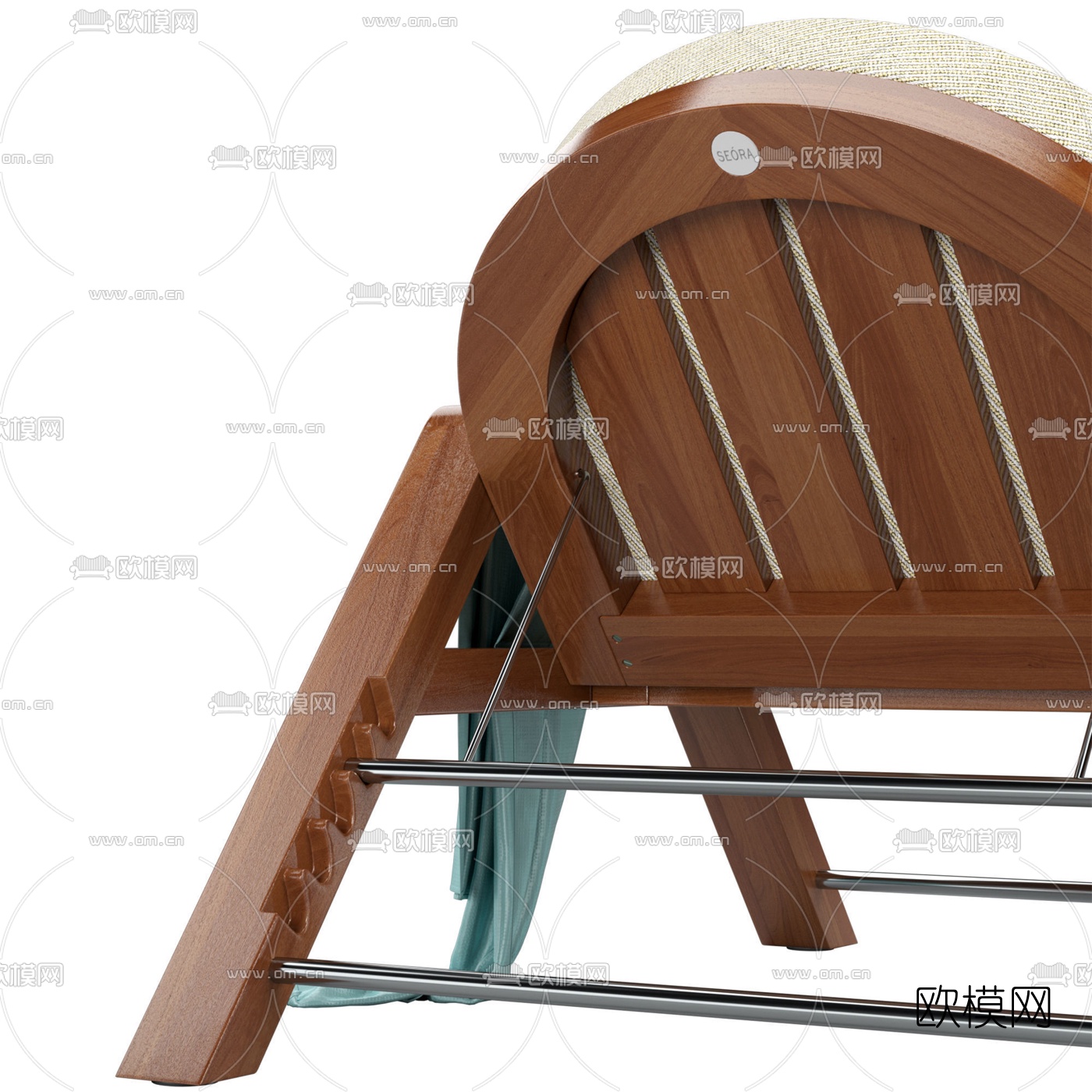 现代布艺休闲椅3d模型下载（渲染图2）