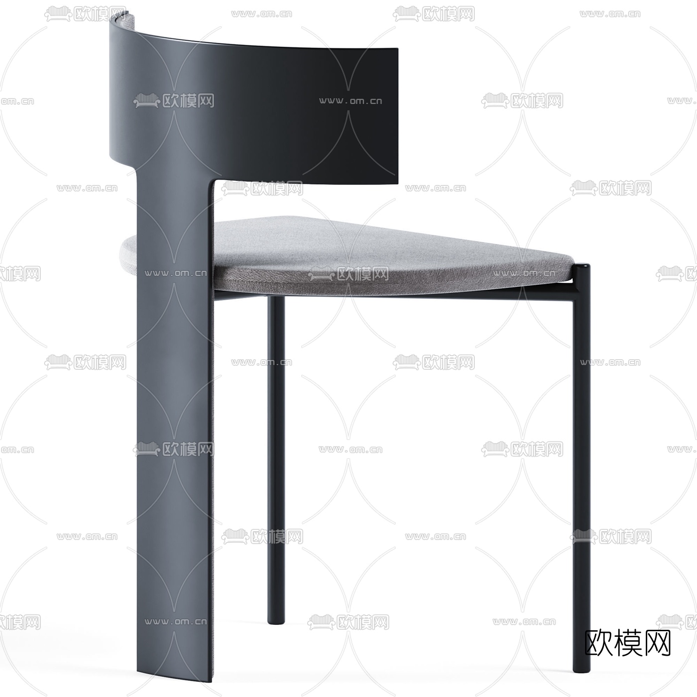 BAXTER 布艺单椅餐椅3d模型下载（渲染图2）