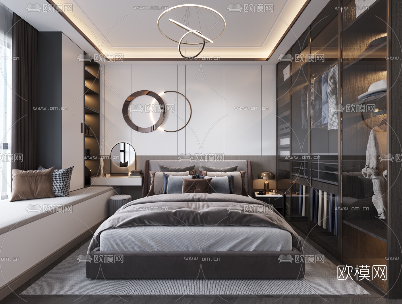 现代卧室3d模型