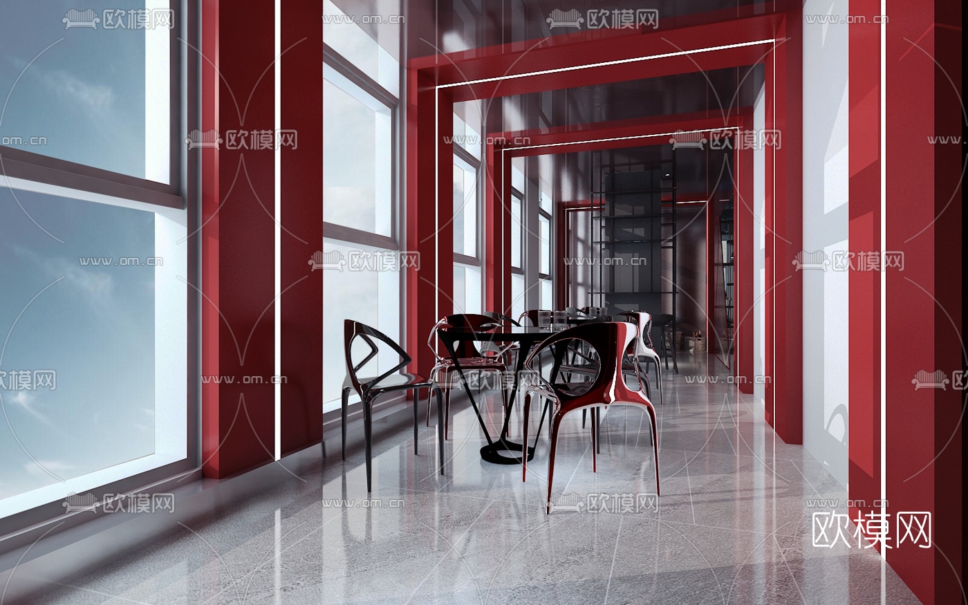 工业风健身房3d模型