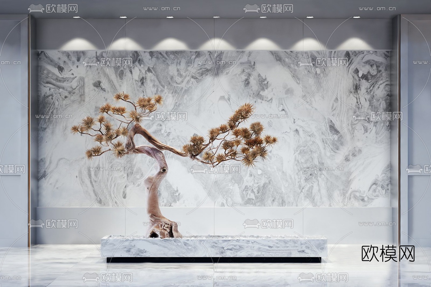 新中式景观松树3d模型