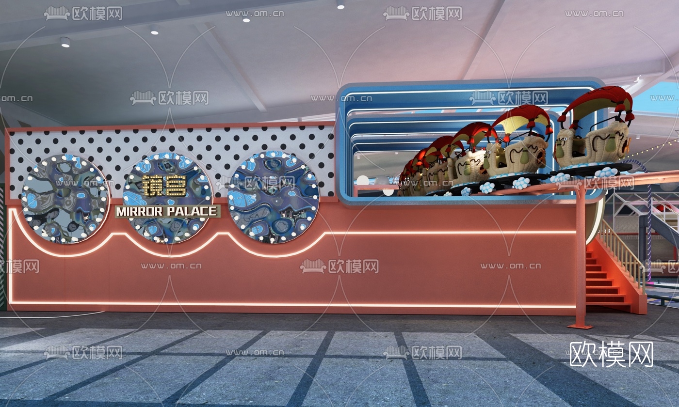 现代儿童游乐场3d模型