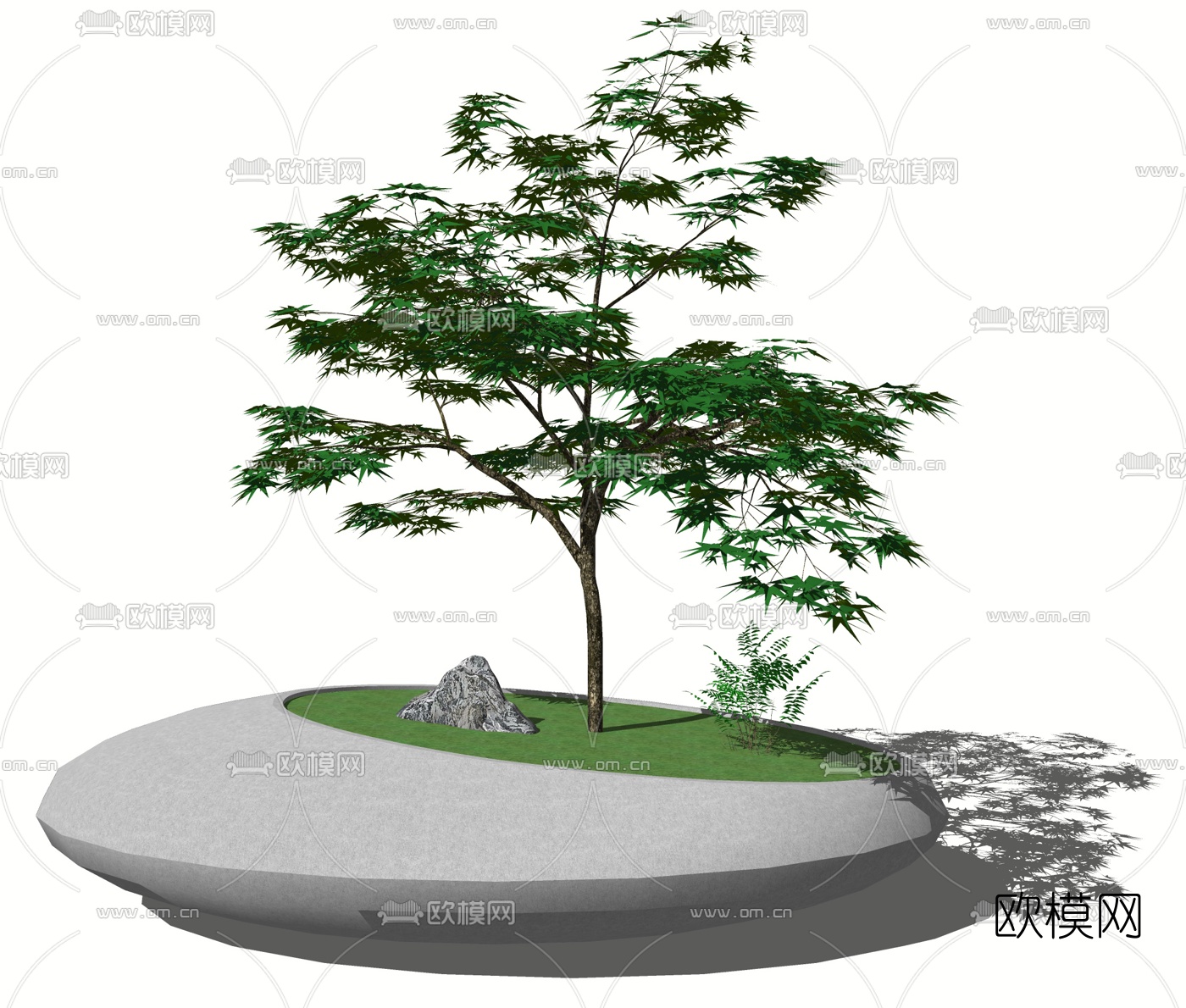 现代树池su模型下载（渲染图5）