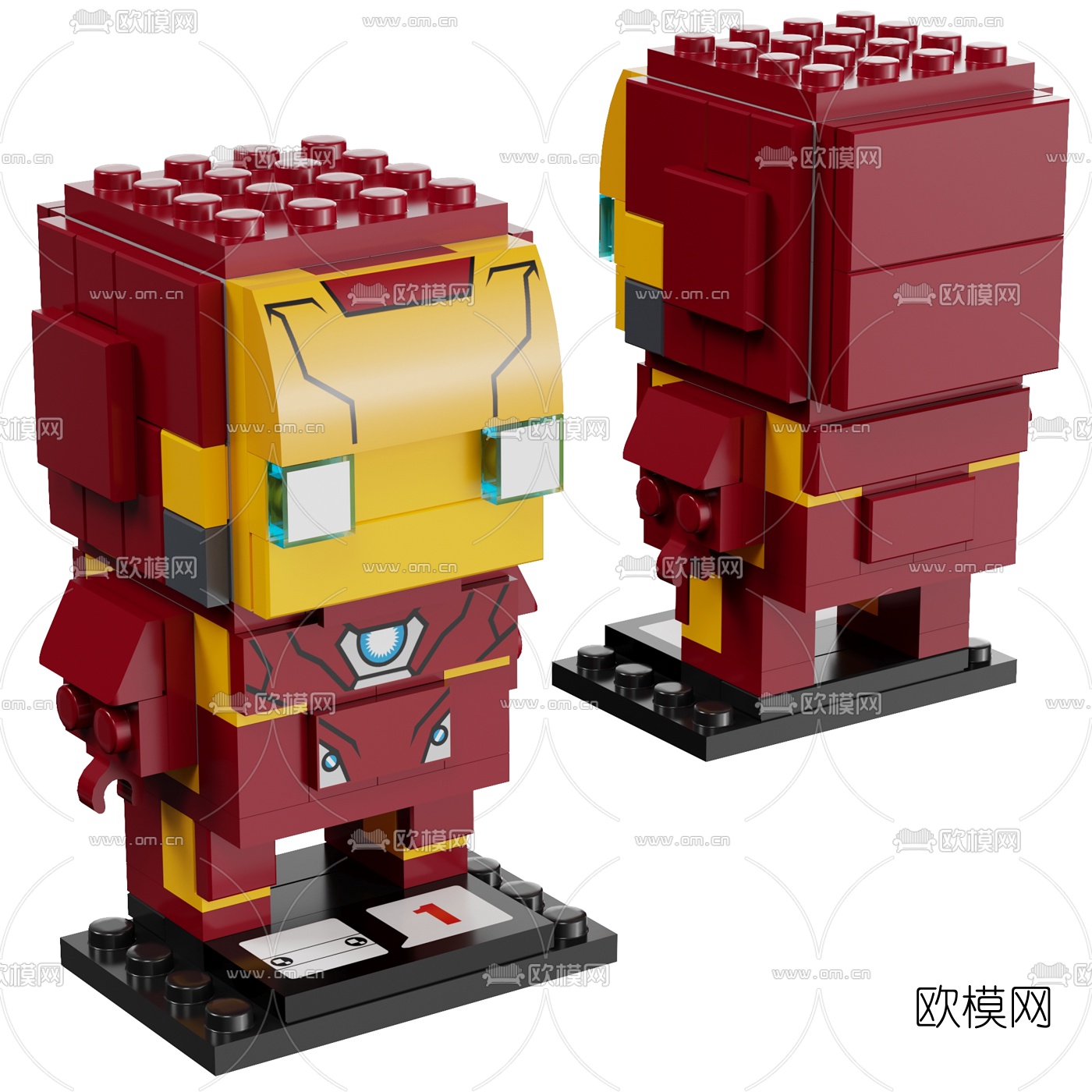 现代钢铁侠玩具3d模型