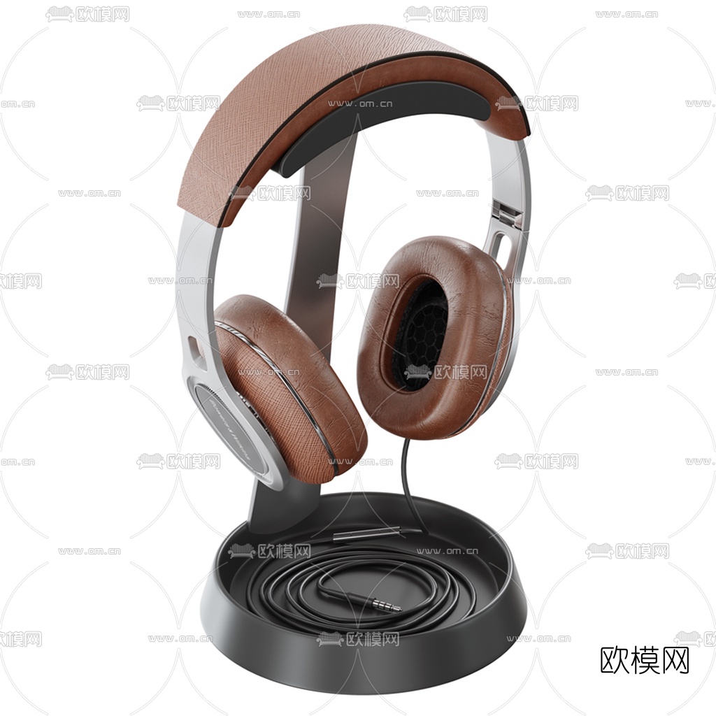 现代头戴式耳机3d模型