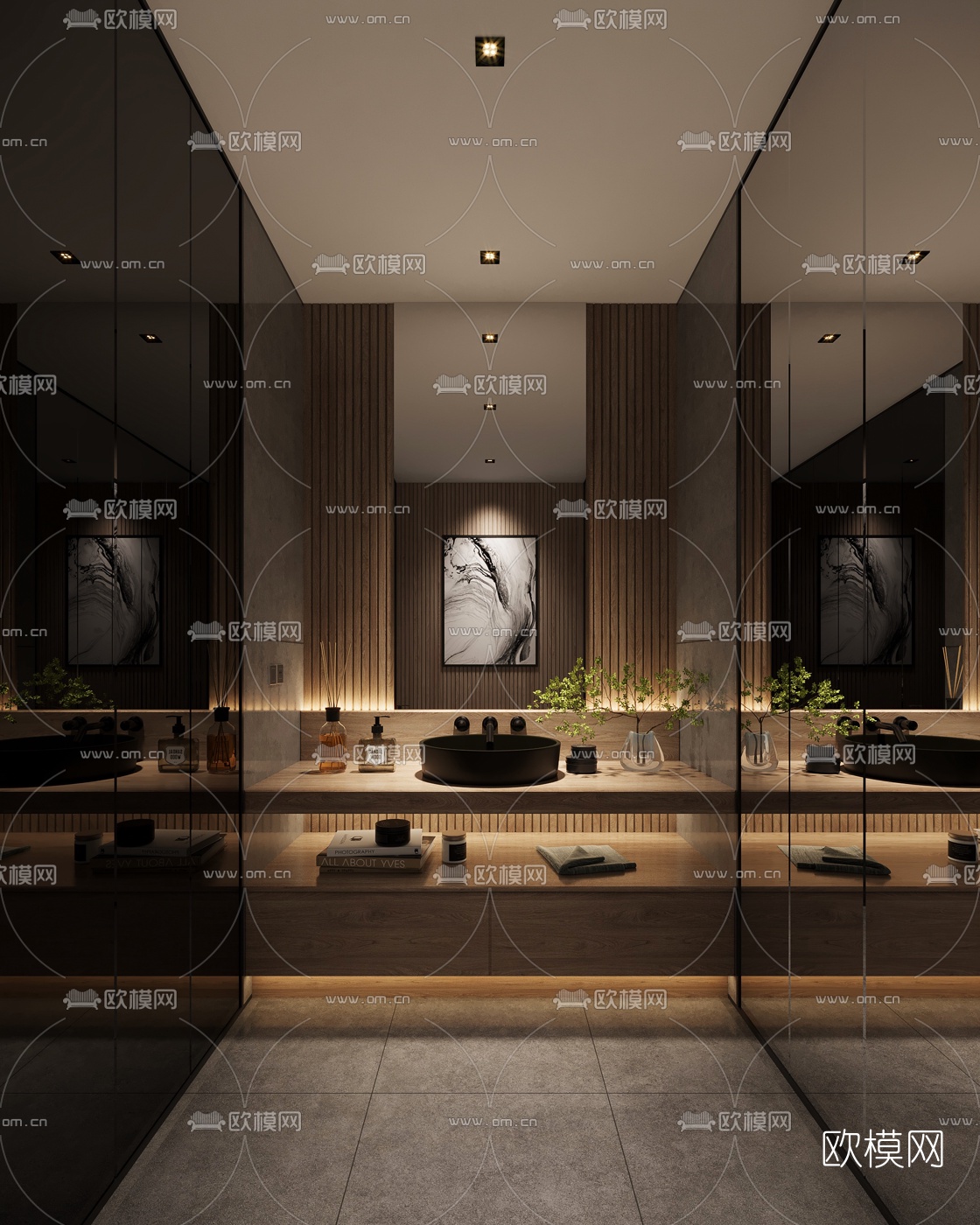 现代洗手台3d模型