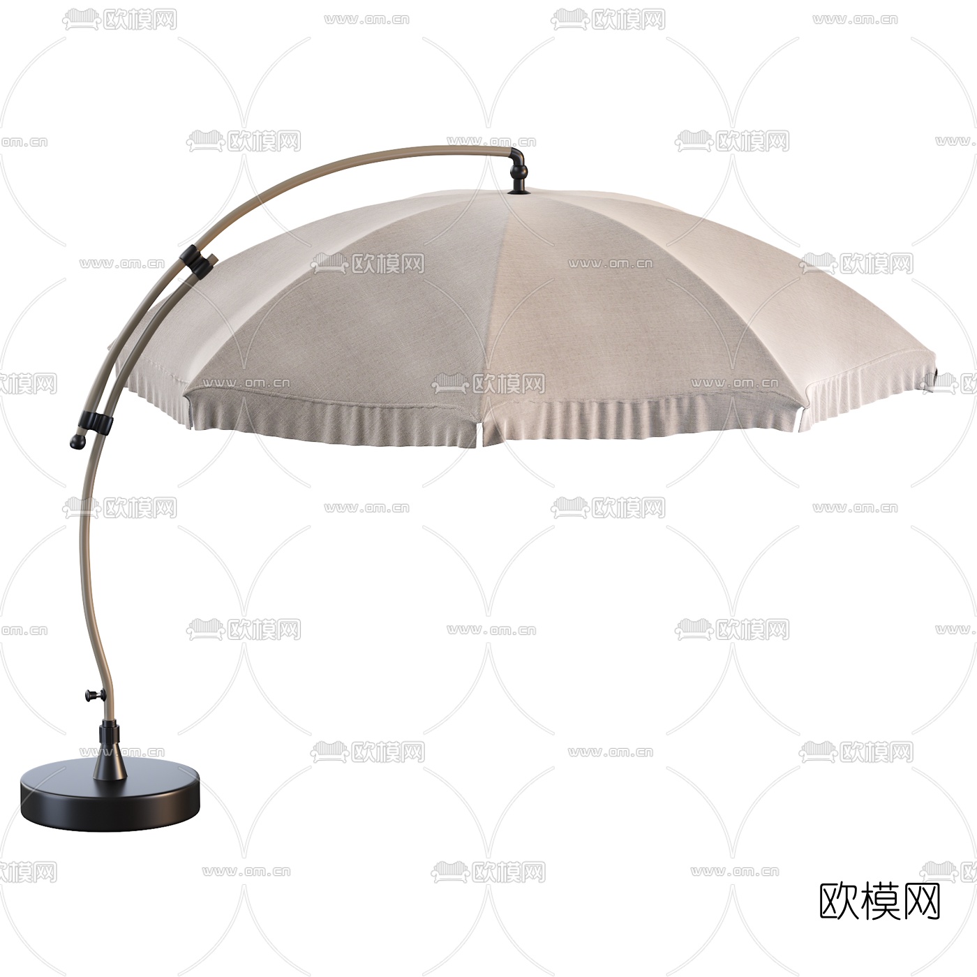 现代布艺遮阳伞3d模型