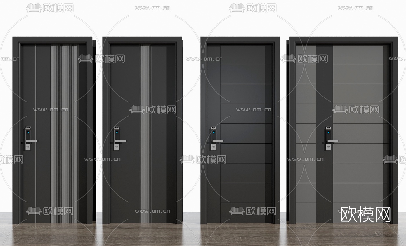 现代入户门密码门防盗门3d模型