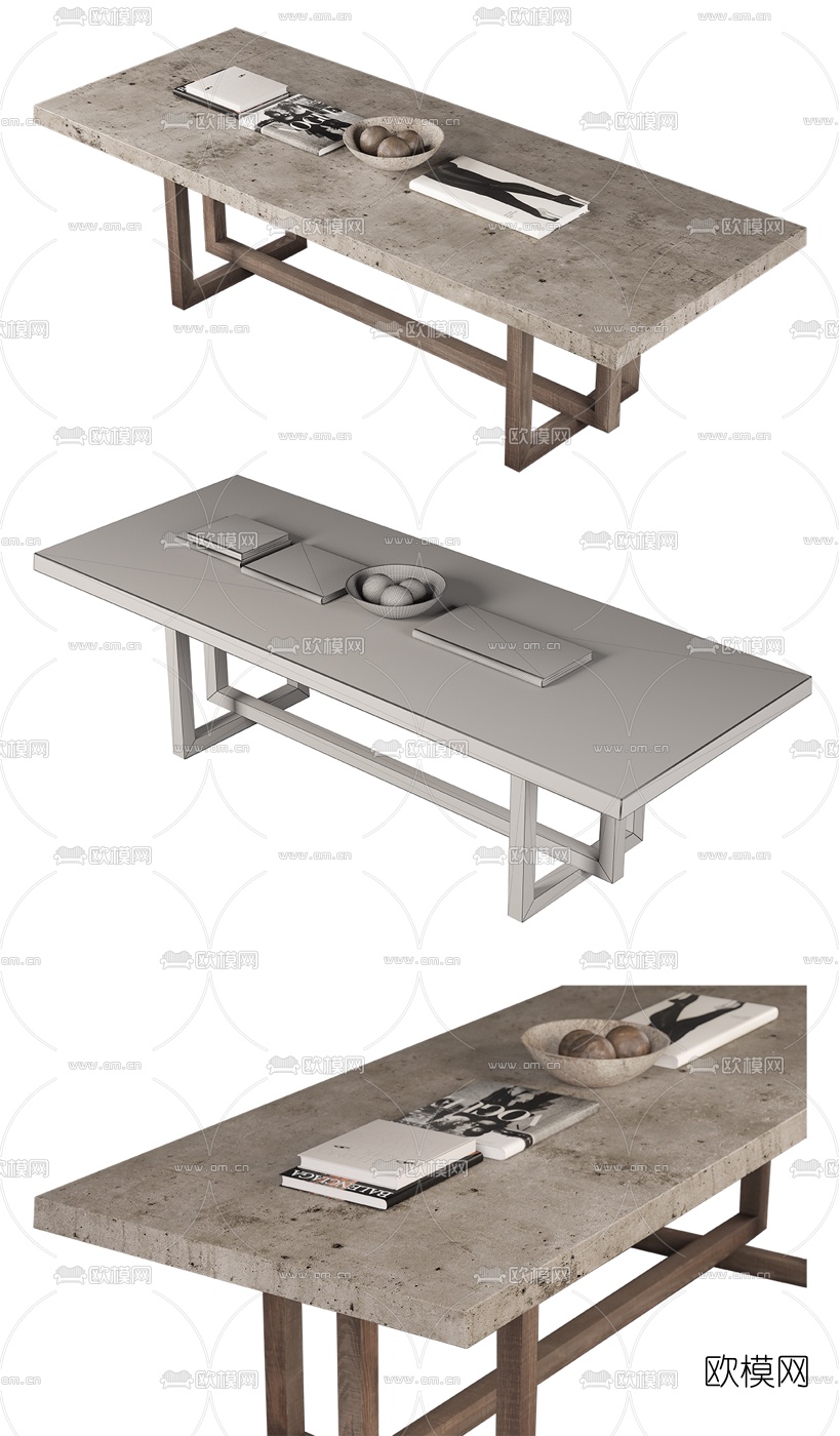 现代茶几3d模型