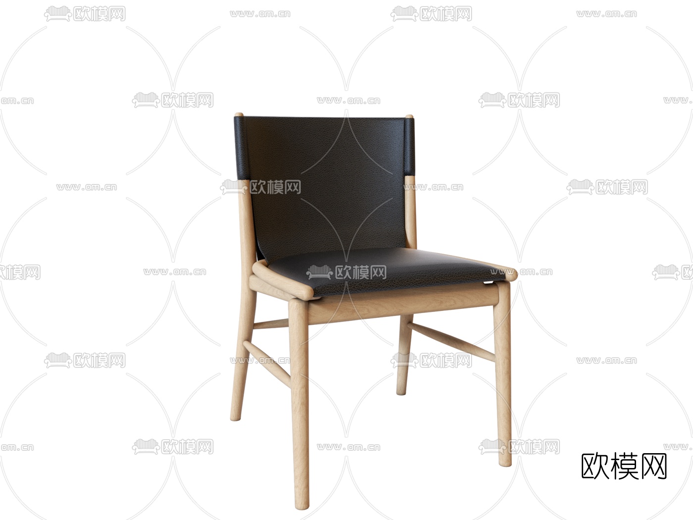 B&B Italia 现代皮革圈椅单椅3d模型下载（渲染图2）