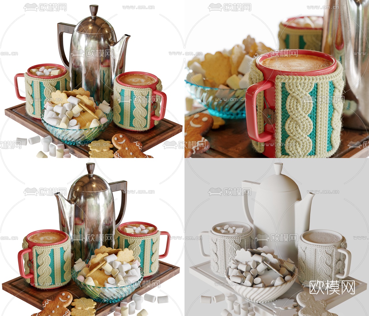 东南亚饼干棉花糖零食饮料3d模型下载