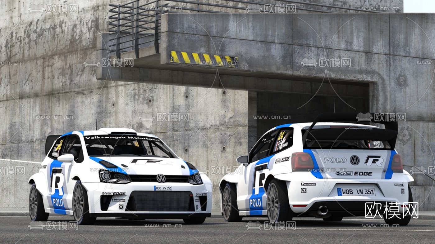 现代大众比赛改装车3d模型下载