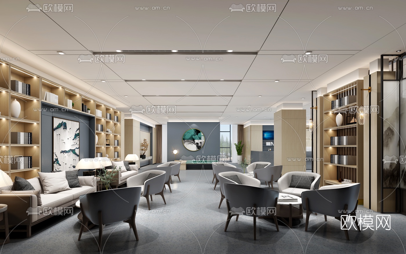 现代酒店大堂门厅免费3d模型