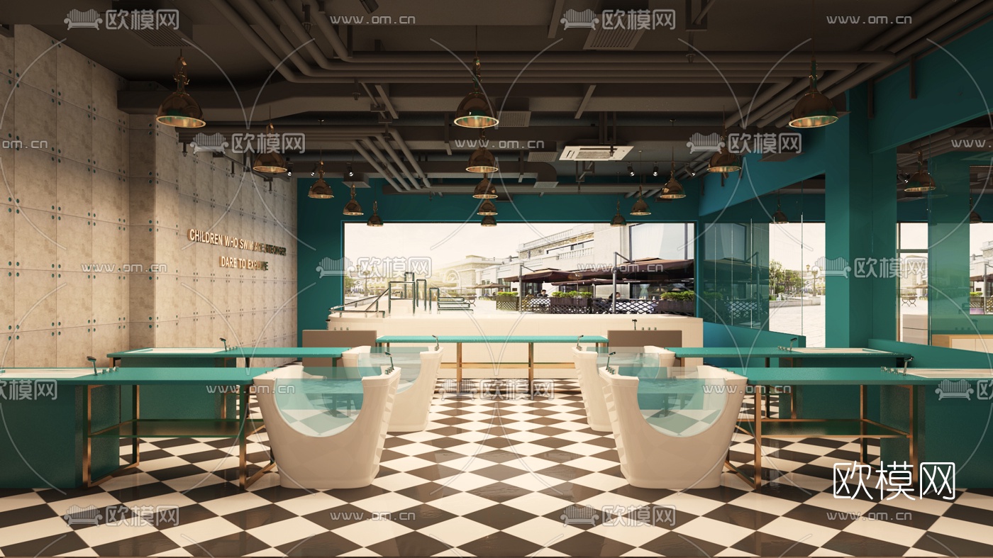 北欧儿童游泳馆免费3d模型下载（渲染图2）