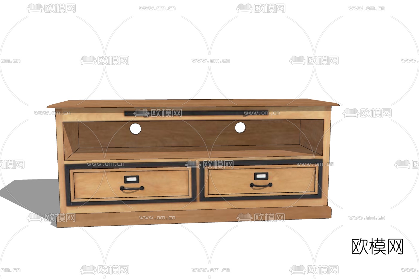 现代电视柜免费su模型下载