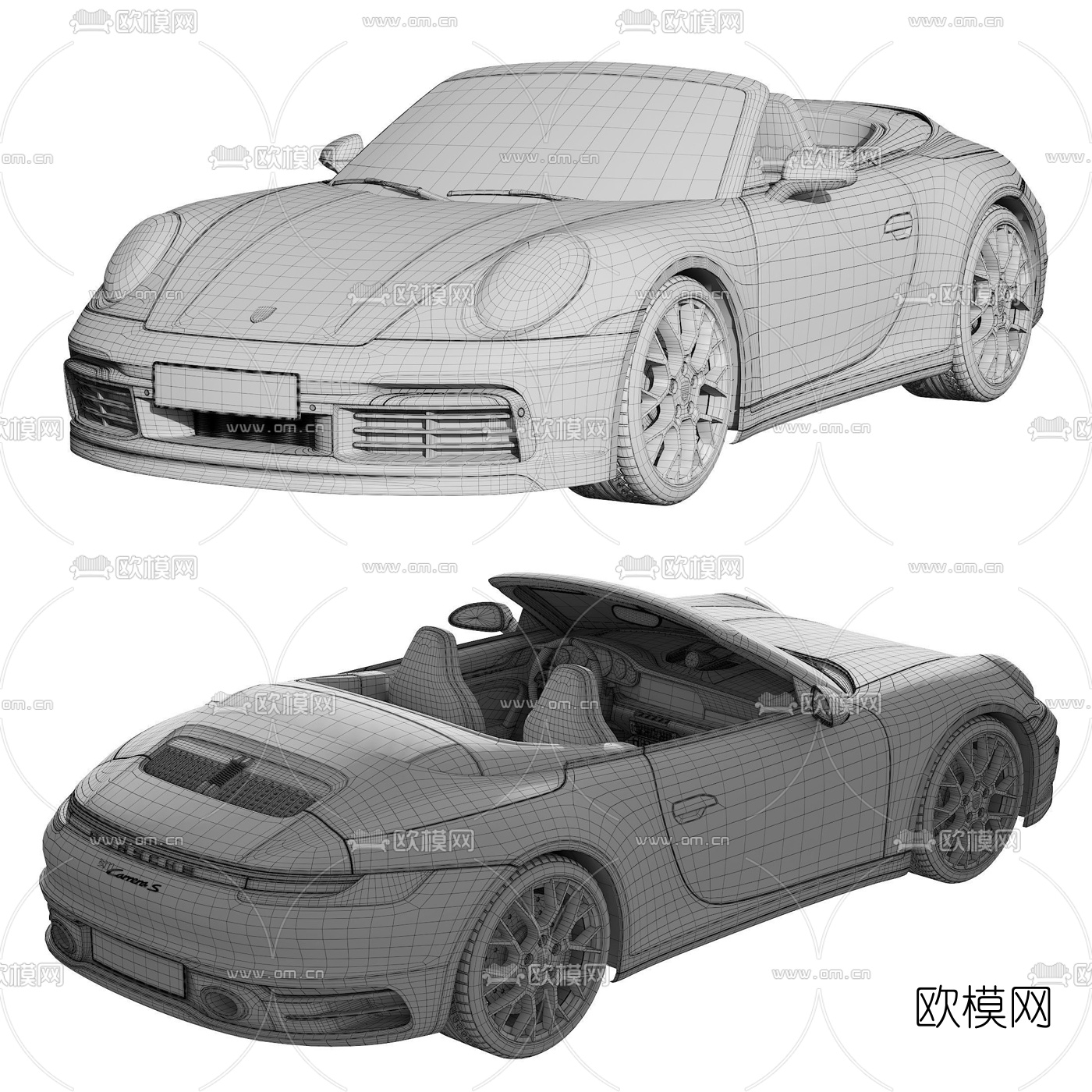 现代保时捷跑车3d模型