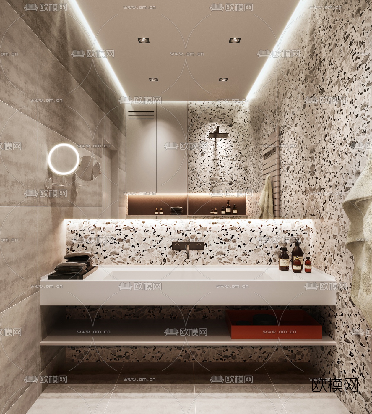 北欧卫生间台盆3d模型下载