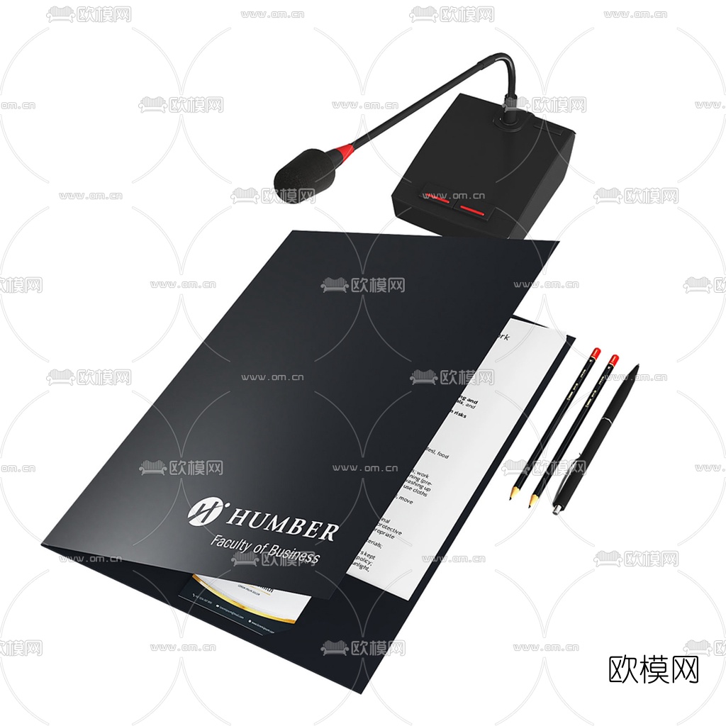 现代笔记本电脑麦克风3d模型下载（渲染图4）