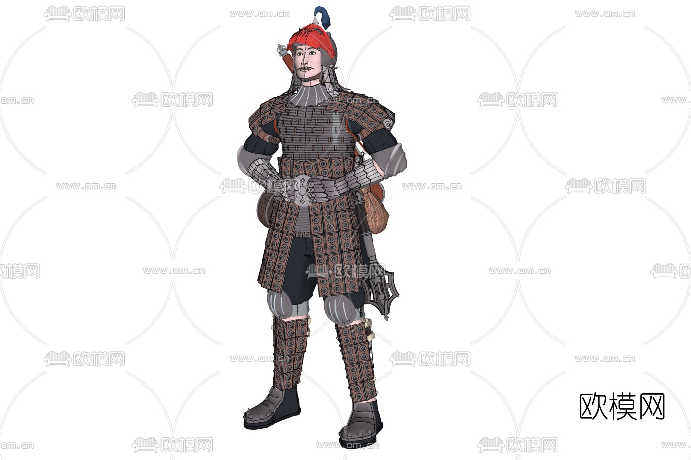 现代士兵游戏角色免费su模型