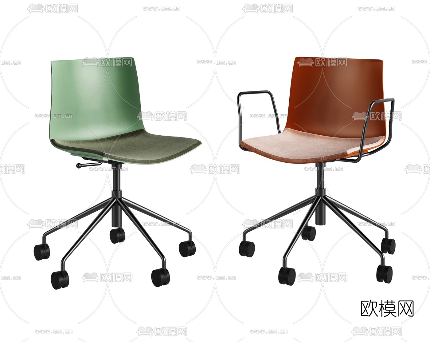 现代时尚转椅办公椅3d模型下载