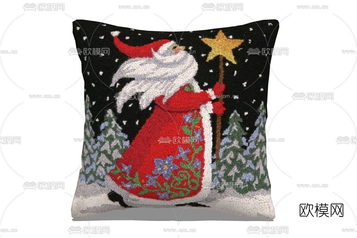 现代卡通布艺抱枕免费su模型下载