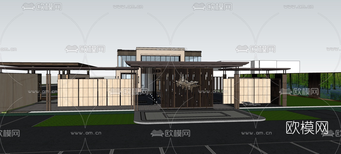 现代售楼处su模型下载（渲染图4）