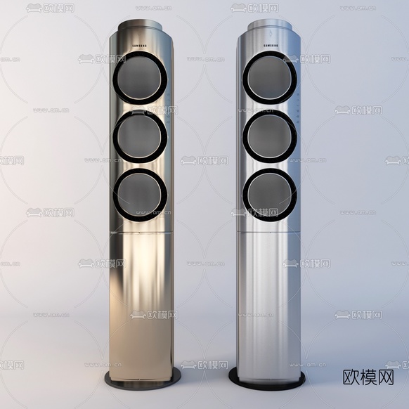 现代海尔落地空调3d模型下载(渲染图4)