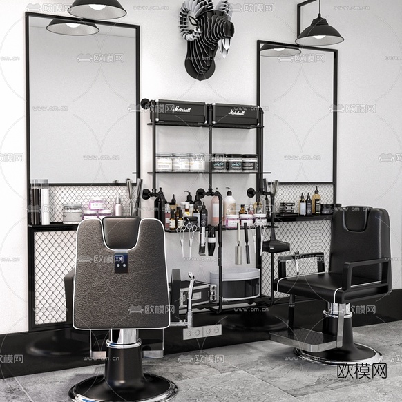 现代理发店器具摆件3d模型下载(渲染图2)