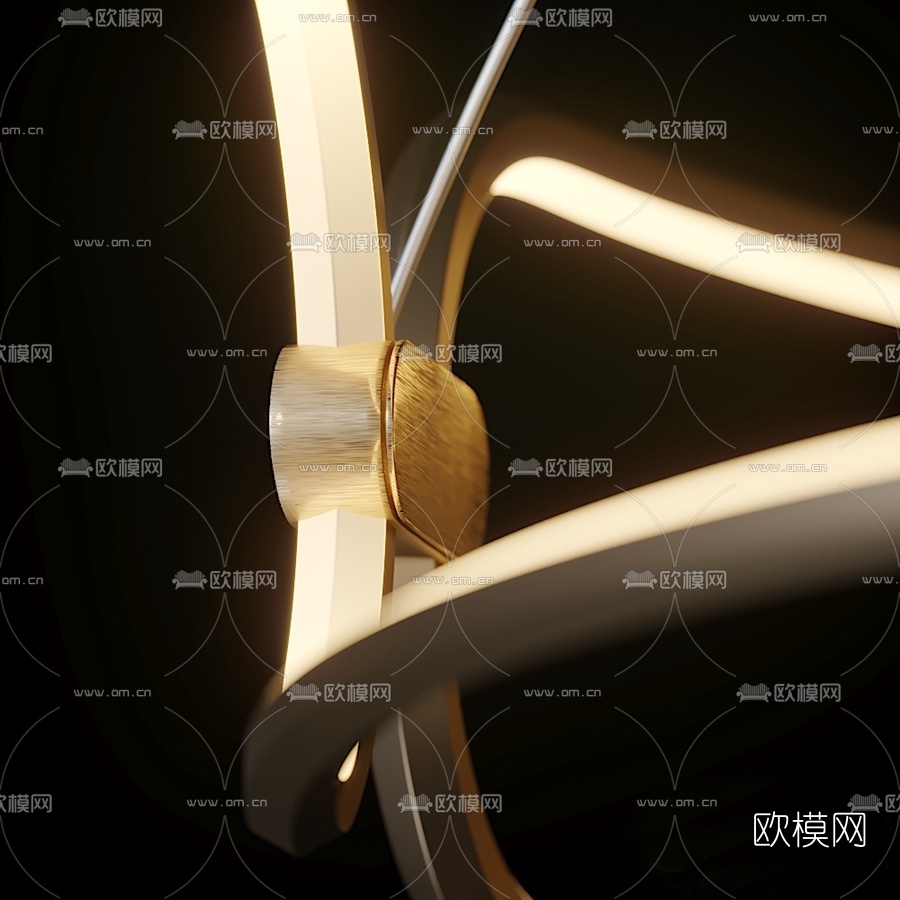 现代金属吊灯3d模型