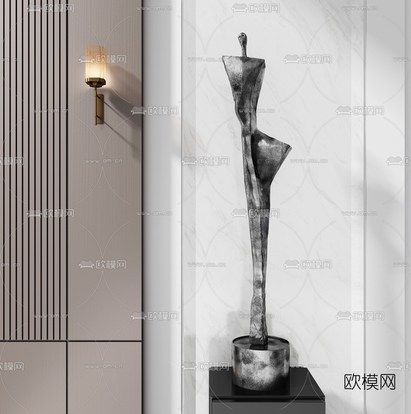 现代抽象雕塑3d模型