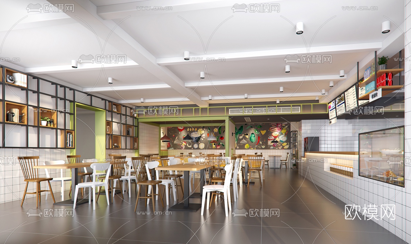 北欧快餐店3d模型