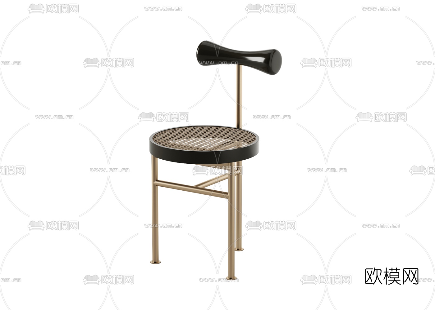 现代轻奢单椅3d模型下载