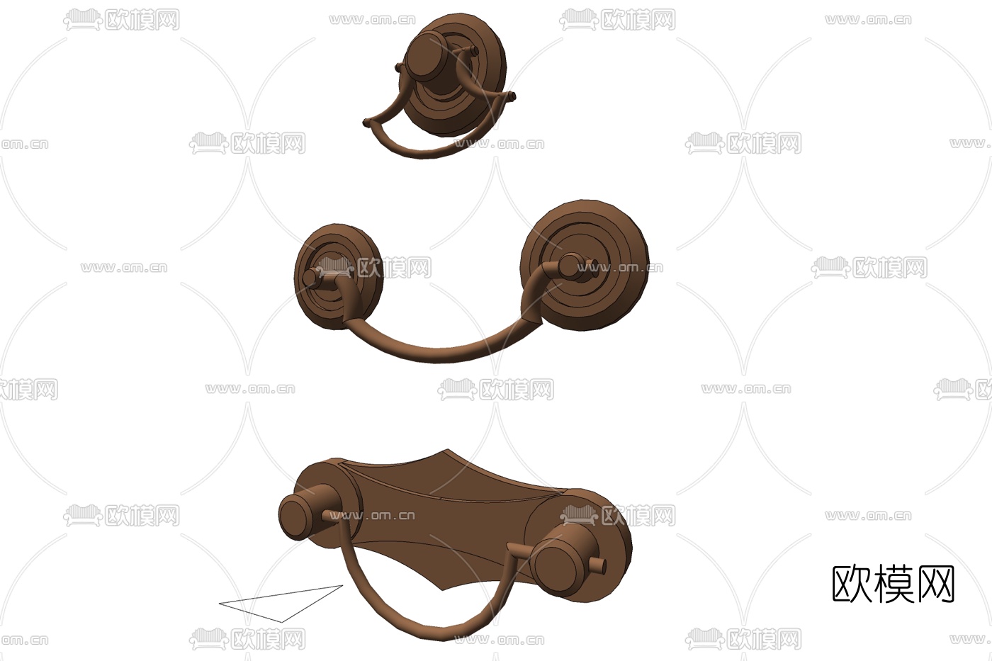 欧式门拉手免费su模型下载