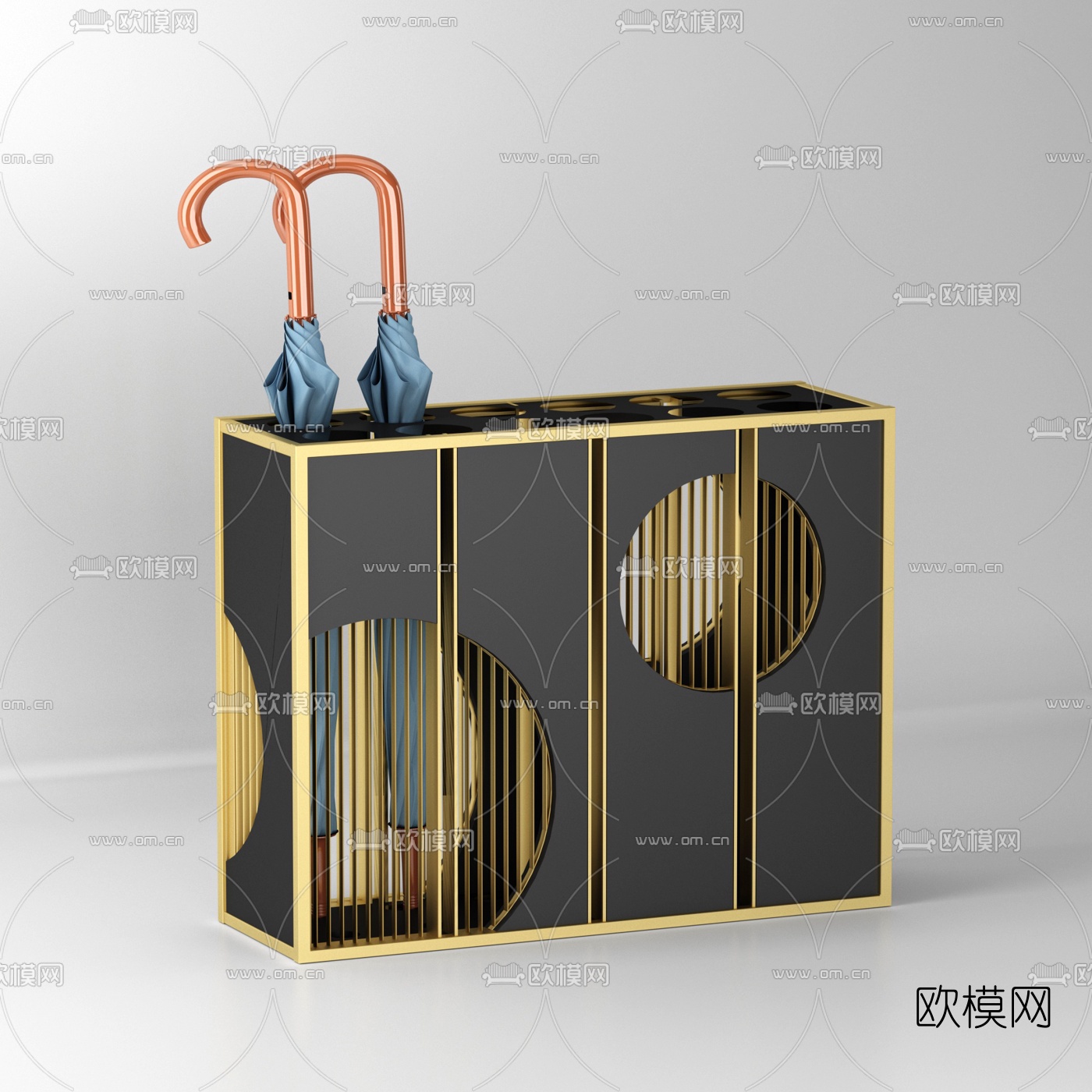 现代金属雨伞架3d模型下载