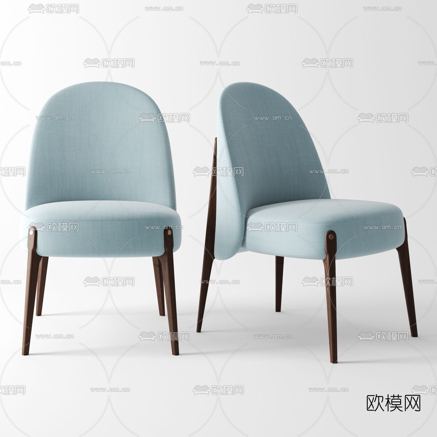 现代布艺单椅3d模型