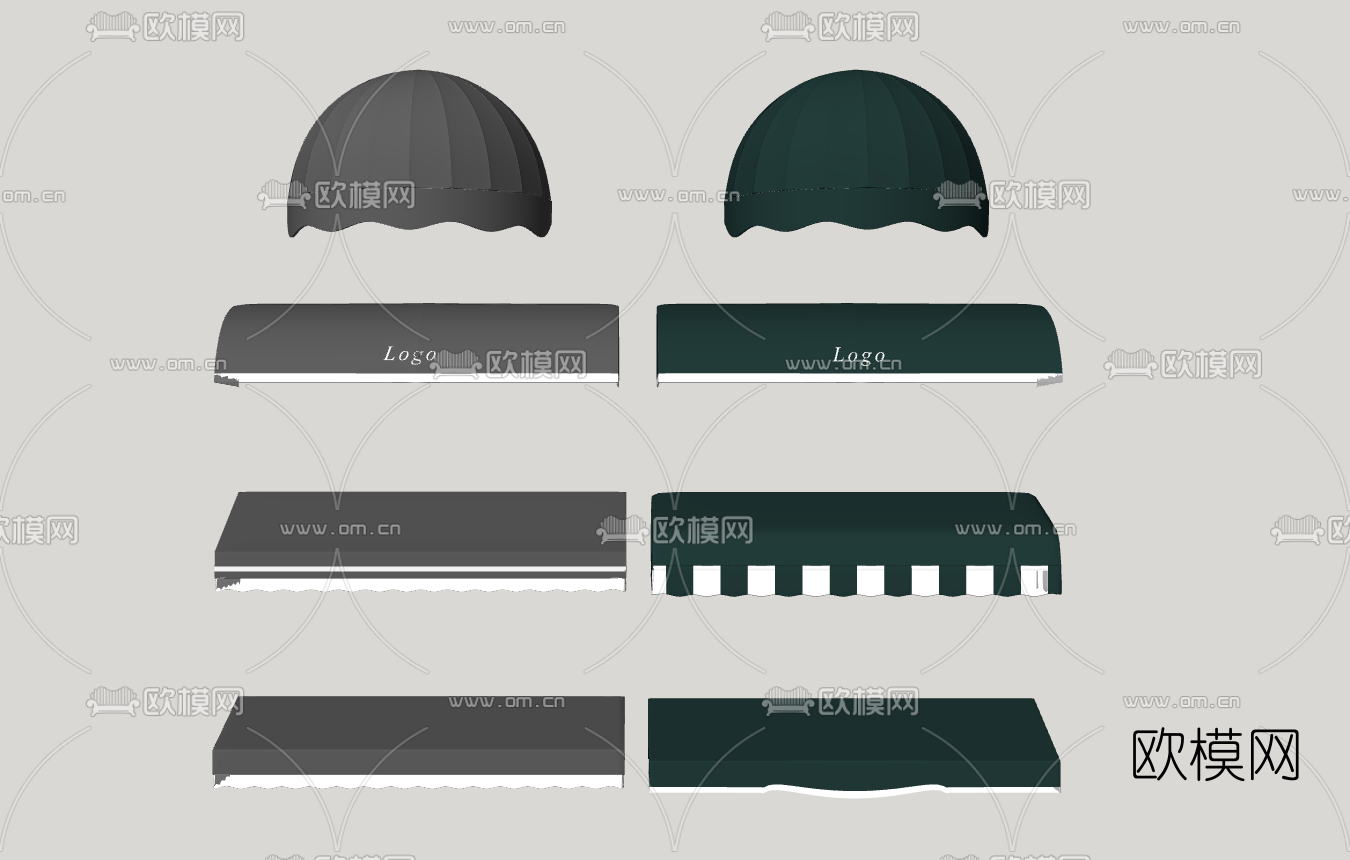 现代雨棚遮阳棚su模型下载