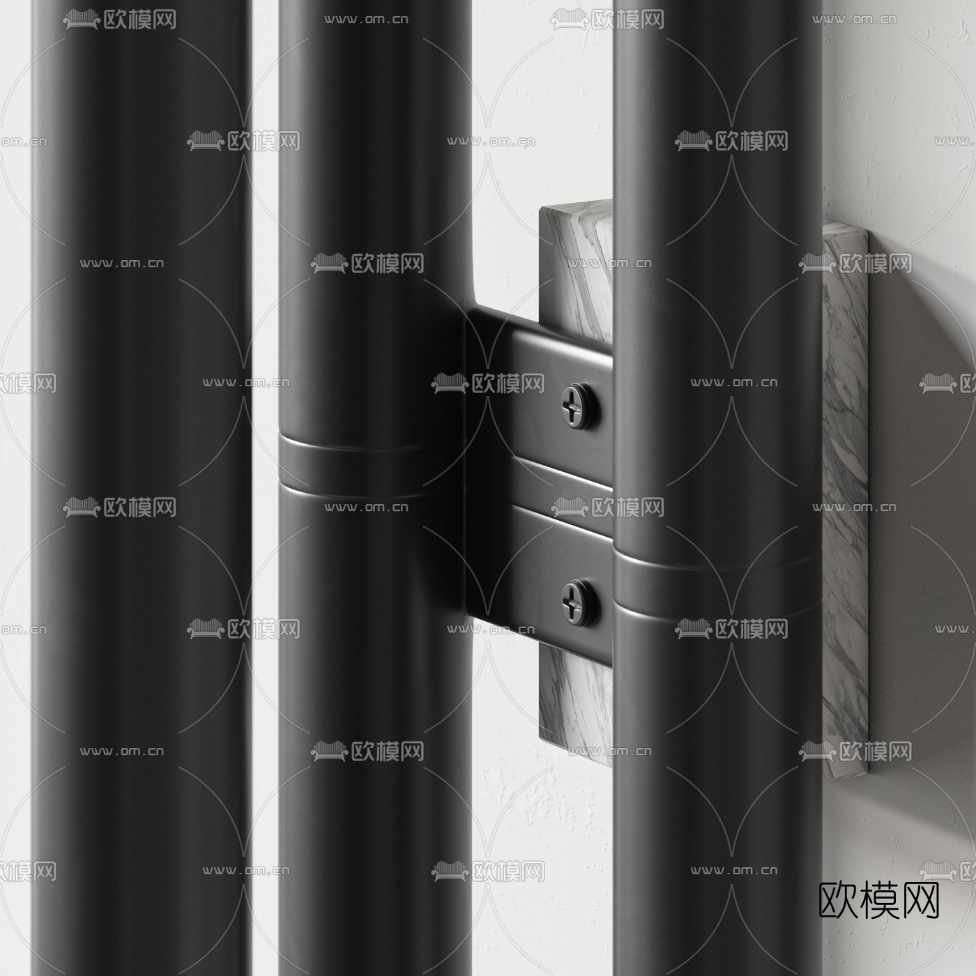 现代金属烤漆壁灯3d模型