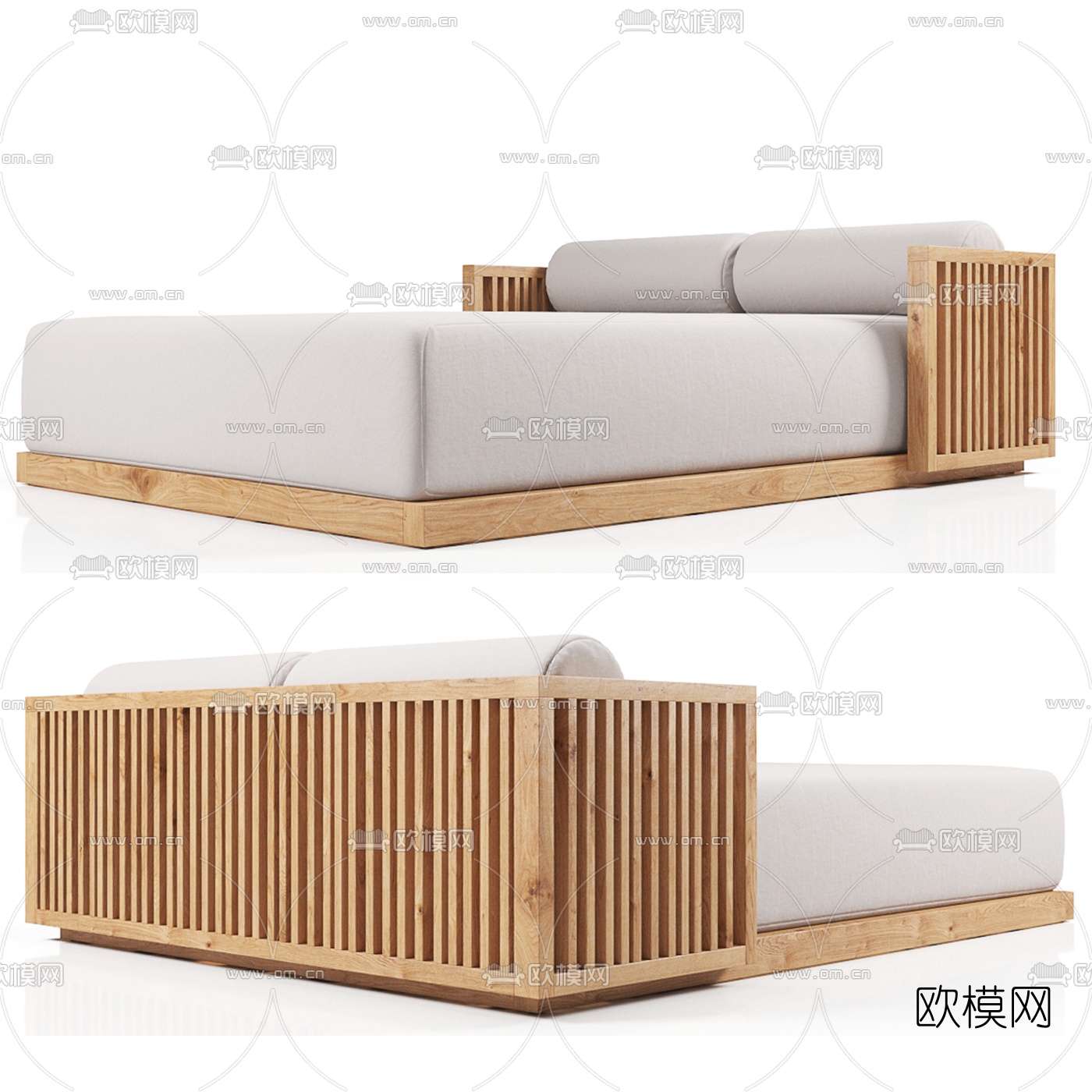 北欧布艺贵妃椅3d模型