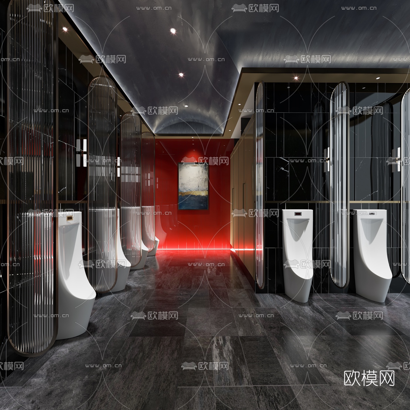 现代公共卫生间3d模型