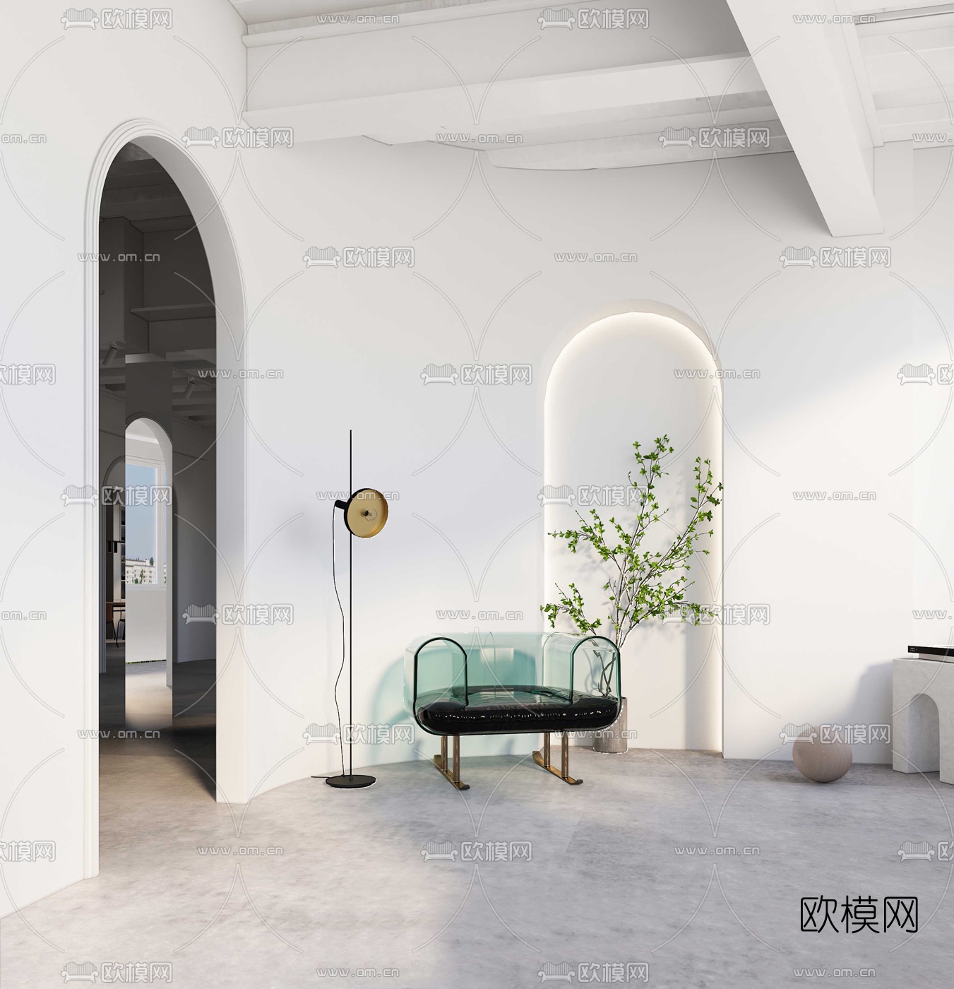 现代极简摄影工作室3d模型下载（渲染图8）