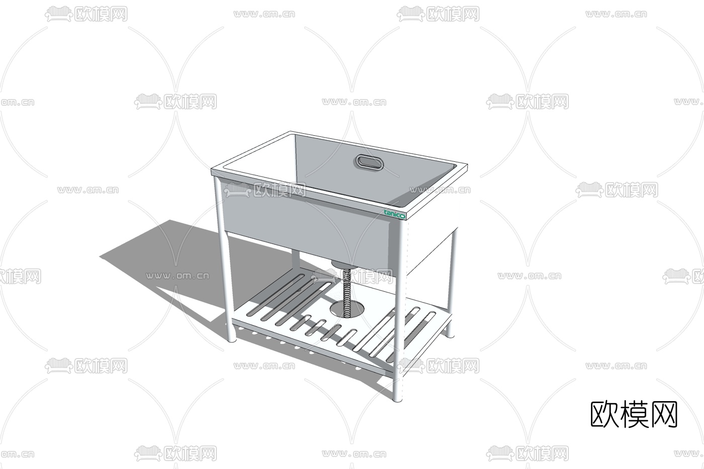 现代水槽洗碗槽免费su模型下载
