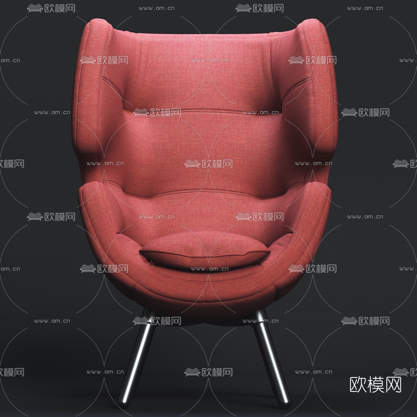现代布艺躺椅3d模型