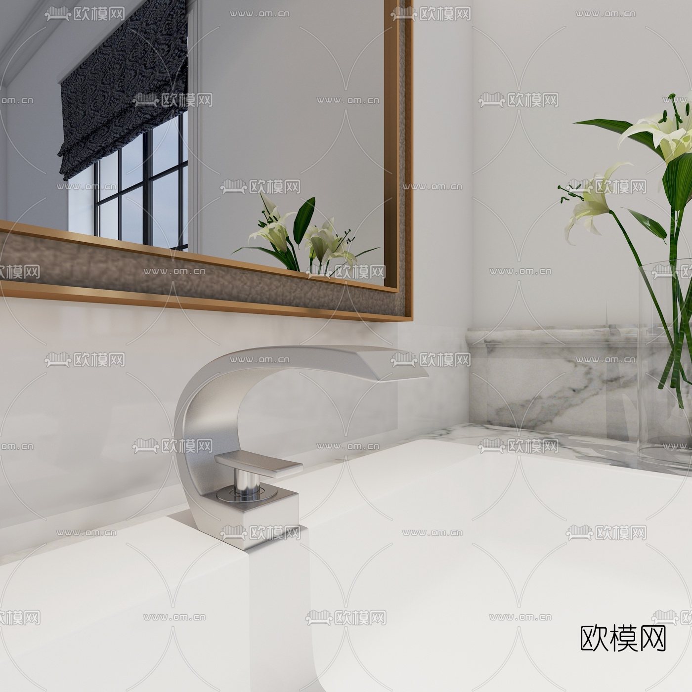 现代水龙头免费3d模型下载（渲染图5）