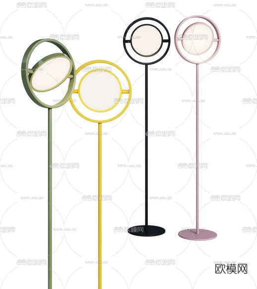 北欧时尚落地灯3d模型下载