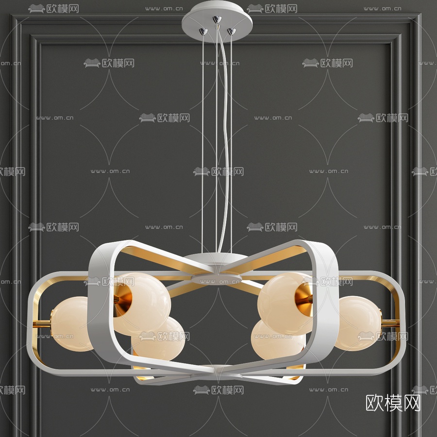 北欧金属吊灯3d模型