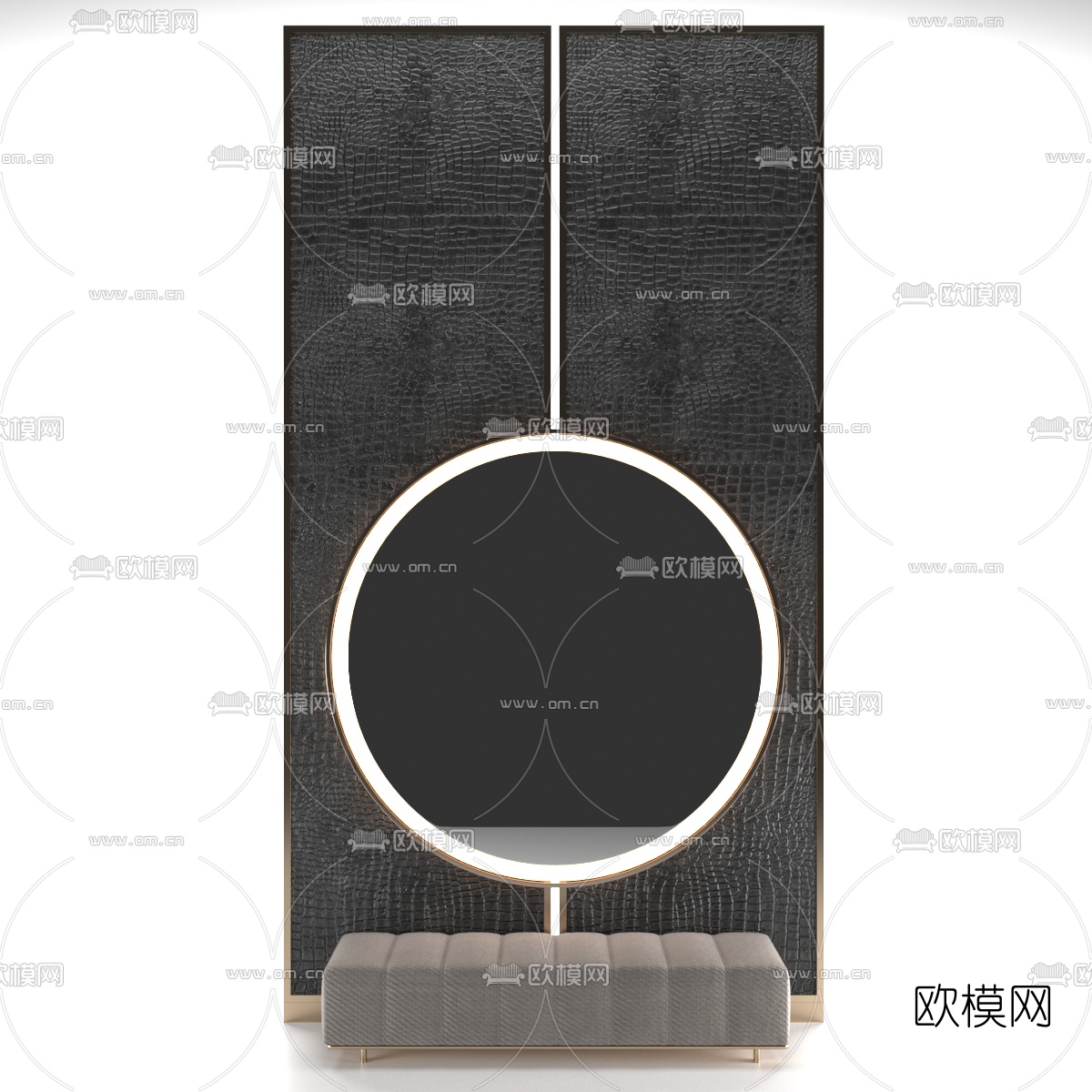 现代床尾凳脚踏免费3d模型下载